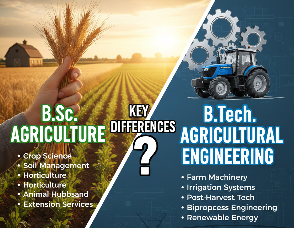 B.Sc Agriculture vs B.Tech. Agricultural Engineering – Key Differences