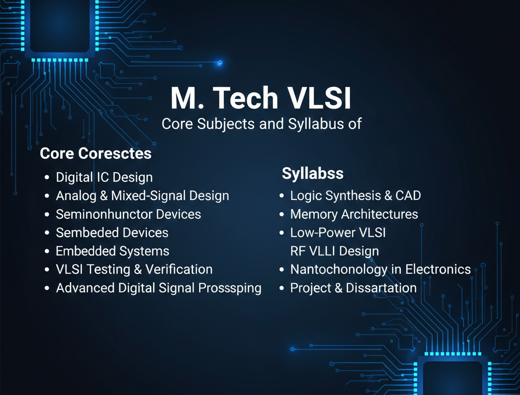 Core Subjects and Syllabus of M. Tech VLSI