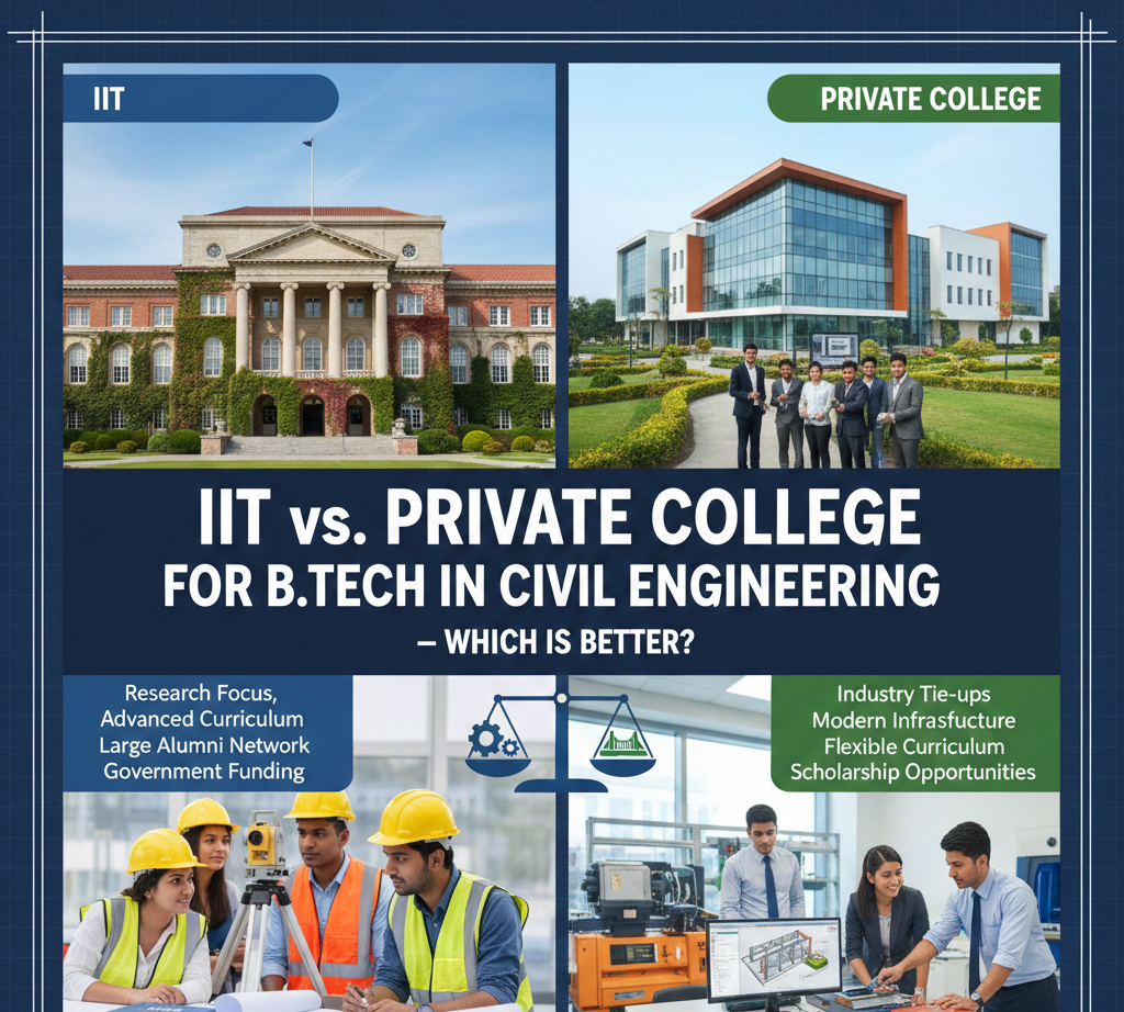 IIT vs. Private College for B.Tech in Civil Engineering – Which Is Better?