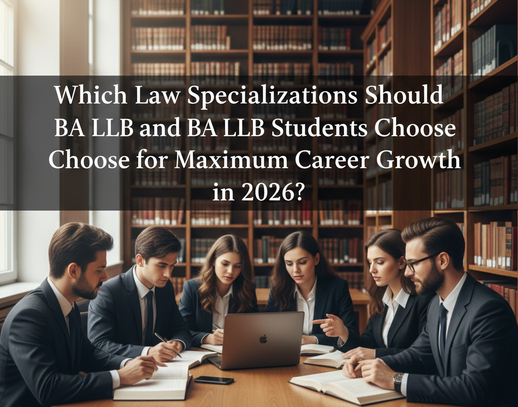 Which Law Specializations Should BA LLB and BBA LLB Students Choose for Maximum Career Growth in 2026?