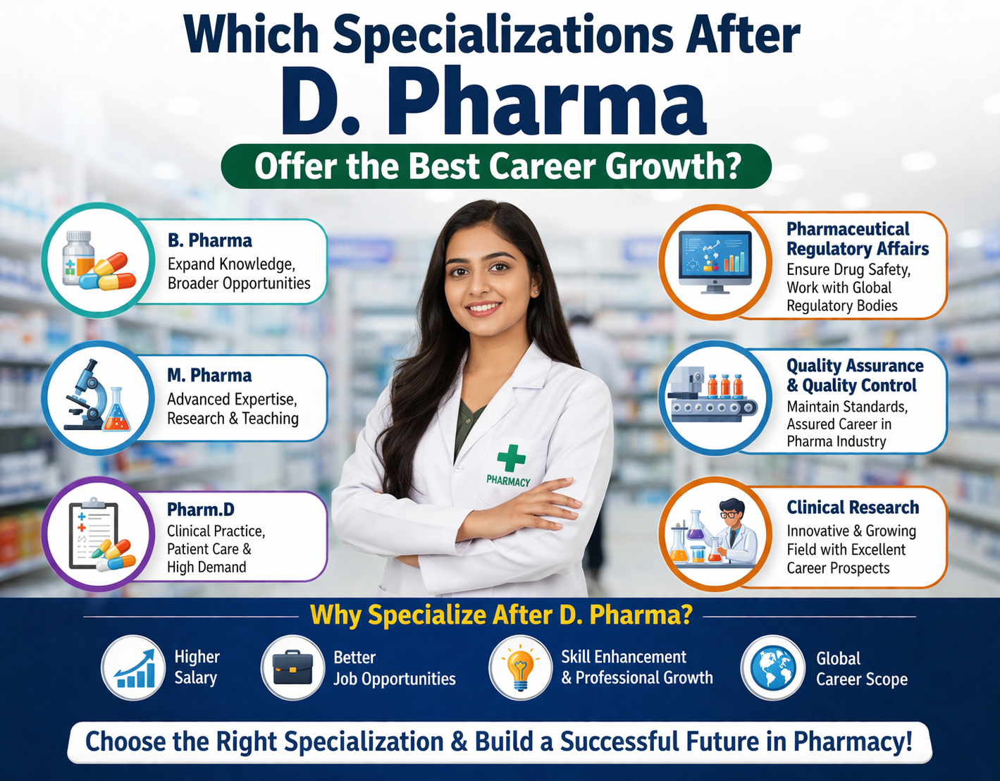 Best Career Options After D.Pharm