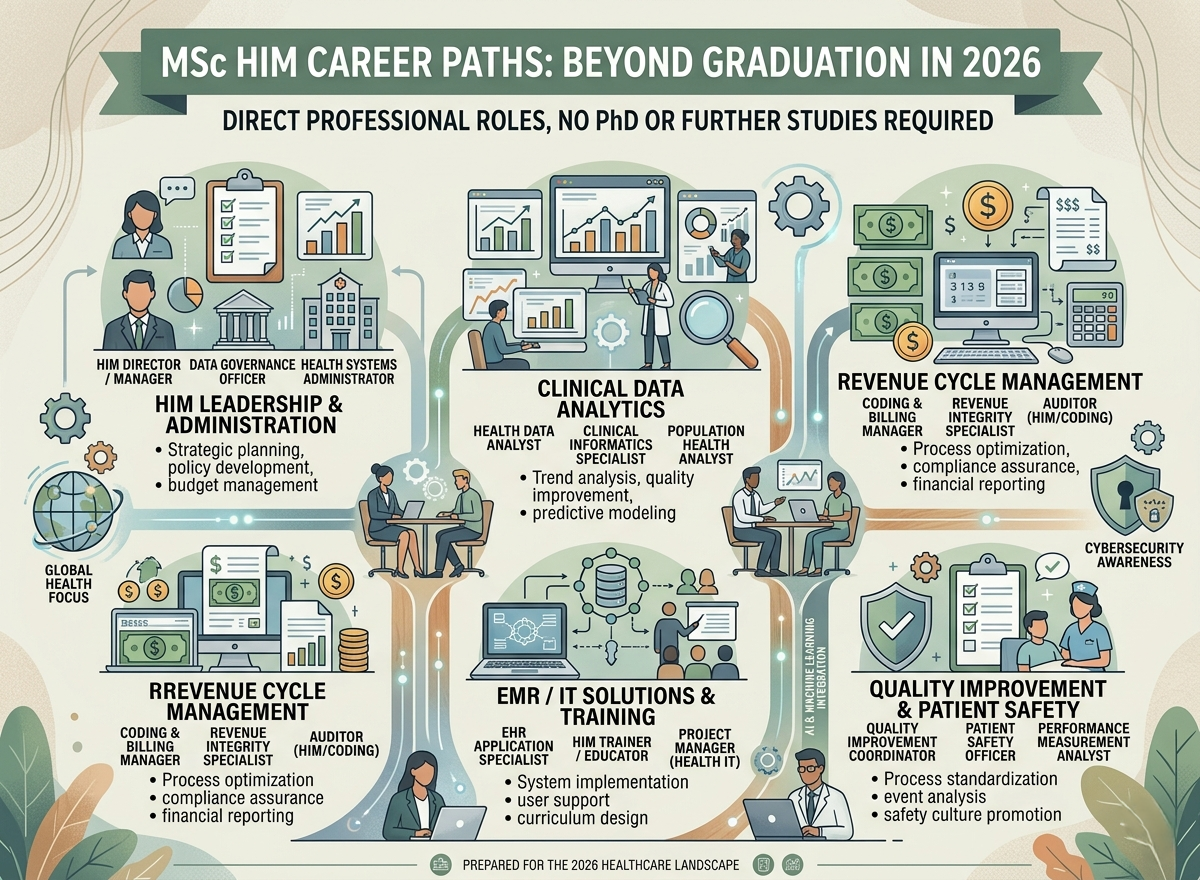 MSc HIM Career Paths Without PhD or Further Studies in 2026