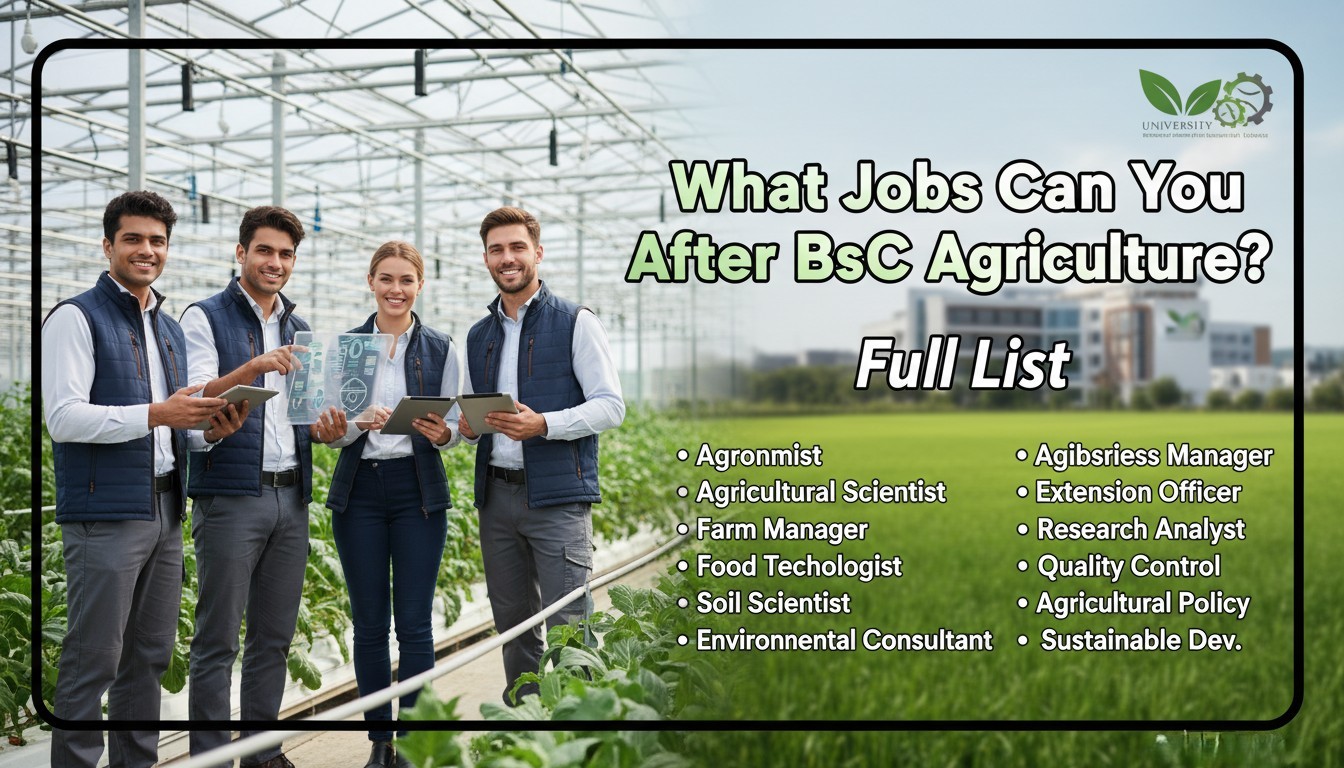 Jobs After BSc Agriculture 2026 | Career Options & Scope