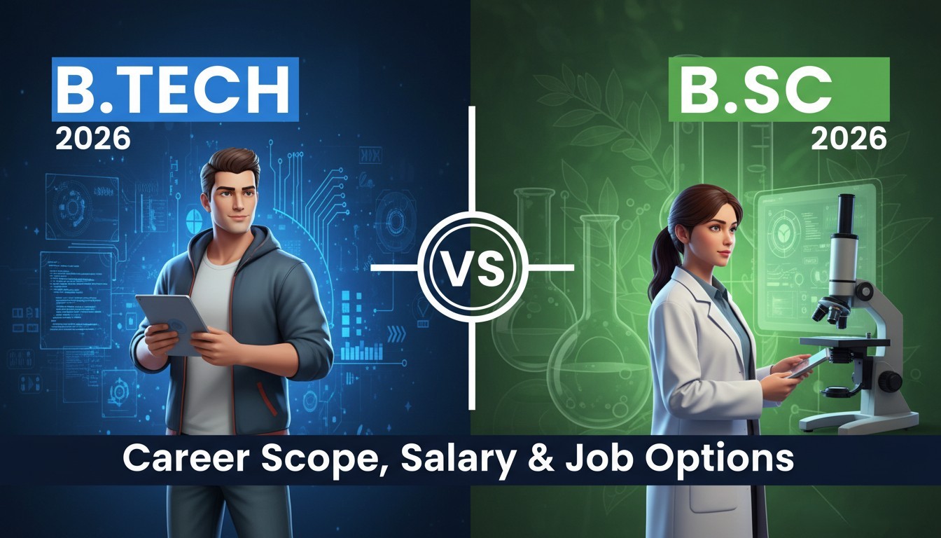 B.Tech vs B.Sc 2026 | Career Scope, Salary & Job Options