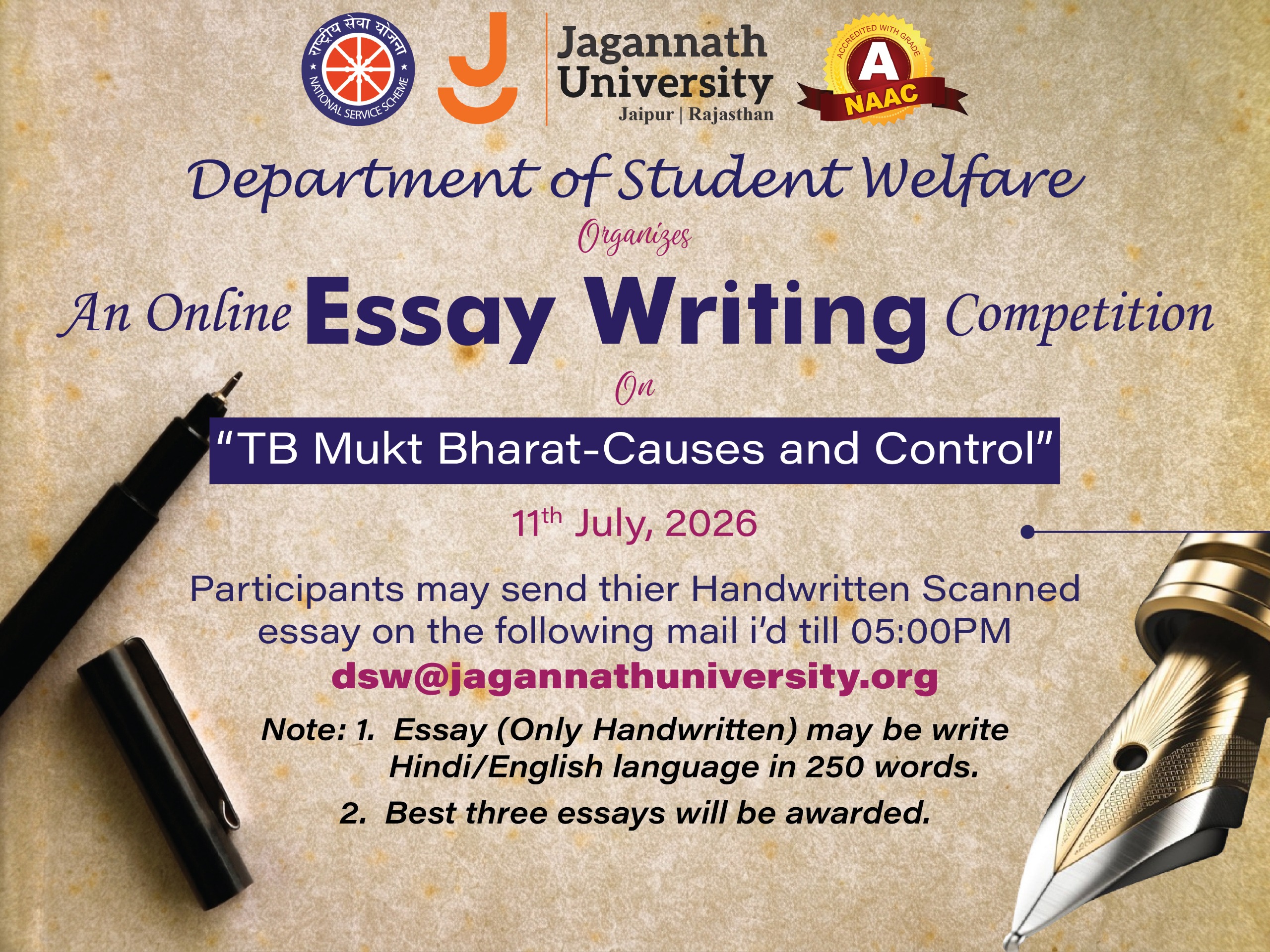 Online Essay Writing Competition on TB Mukt Bharat