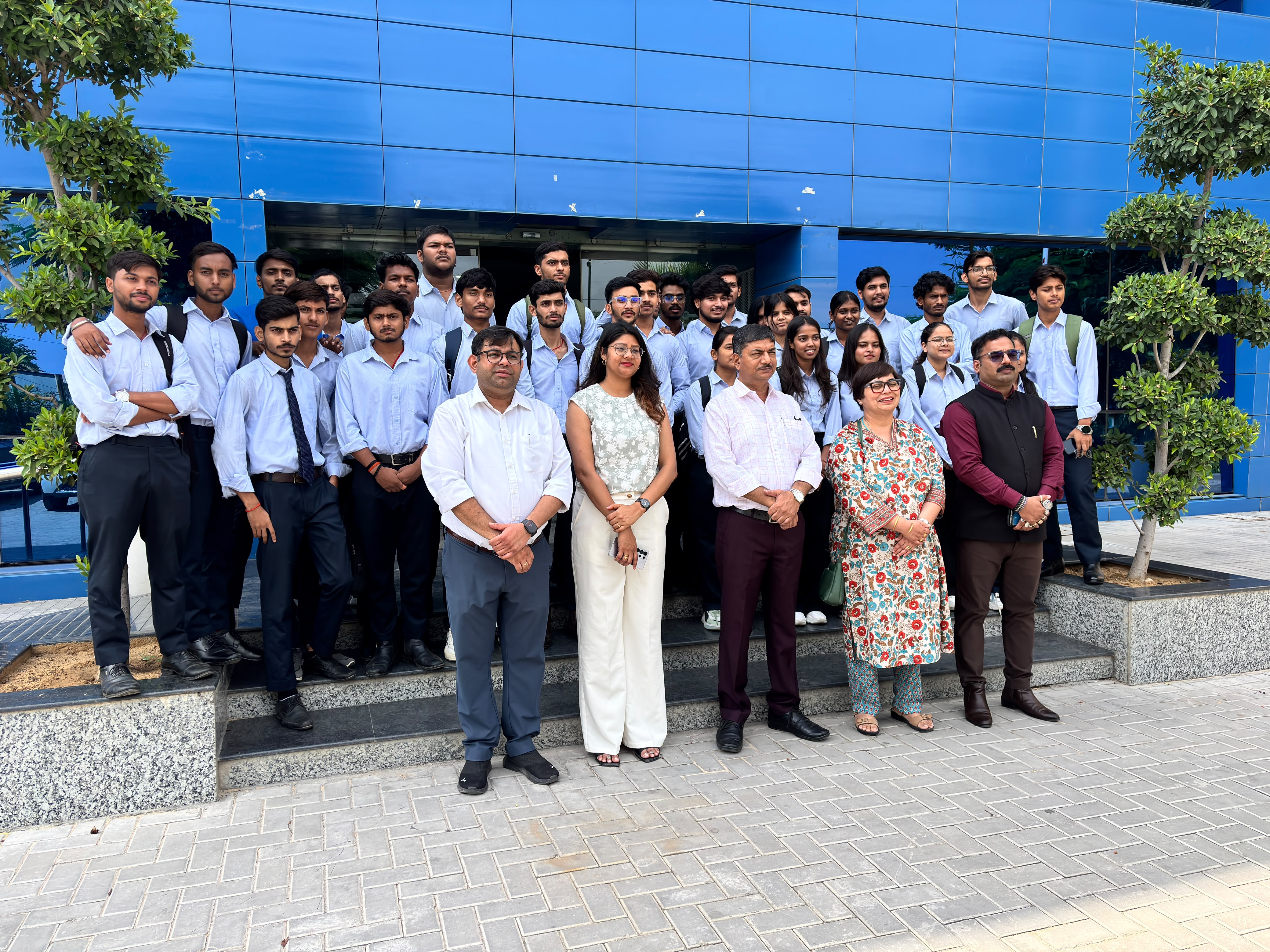 Students during the industrial visit to R-CAT, Jaipur
